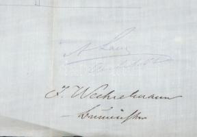 1876 Láng Adolf (): A régi Zeneakadémia Vörösmarty utcai homlokzatának szignált terve 49x42 cm