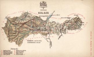 Kolozs county map (b)