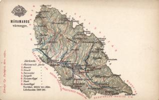 Máramaros county map (small tear)