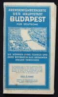 1929 M. Kir. Állami Térképészet Budapest idegenvezető térképe 41x37cm (a centrikus mutatóléc hiányzik)