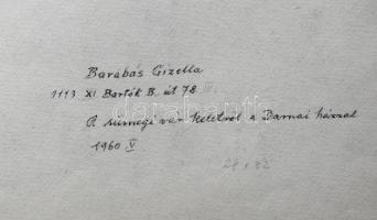 Barabás Gizella (1893-1985): Sümeg, akvarell, papír, jelzett  24×34 cm