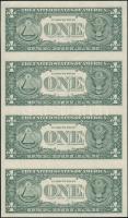 Amerikai Egyesült Államok 1995. 1$ "B" függőleges négyes ívben T:I
USA 1995. 1 Dollars &qu...