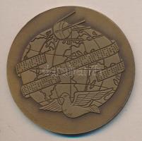1980. "Magyar Távirati Iroda" Br emlékérem (70mm) T:2