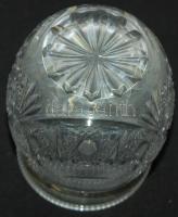 Kis öblös kristályváza 10cm magas