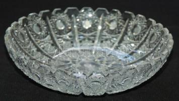Dekoratív ólomkristály tál d:16cm
