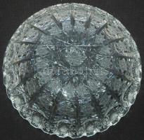 Dekoratív ólomkristály tál d:16cm