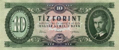 1962. 10Ft (2x) egymás utáni sorszámmal T:I-