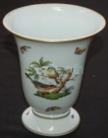 Kézzel festett sorszámozott Rothschild-mintás jelzett Herendi porcelán váza hibátlan állapotban / Handpainted numbered Herend chinaware vase in flawless condition 20cm