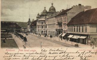 1899 Kolozsvár main square from East, the shop of Marton Szele