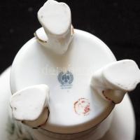 2 személyes virágokkal díszített szolidan aranyozott kézzel festett jelzett Hollóházi porcelán kávés...