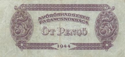 1944. 1P, 2P, 5P, 10P, 20P, 50P, 100P, 1000P " A Vöröshadsereg Parancsnoksága" teljes sor!...