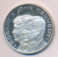 Amerikai Egyesült Államok DN "Robert és John Kennedy" ezüstözött emlékérem (35mm) T:PP
USA...