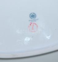 6db aranyozott jelzett Hollóházi porcelán süteményes tányér és 1db süteményes tál (2417/Hortenzia) h...