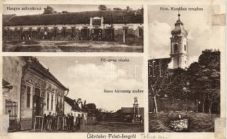 Felső-Ireg Hangya, Fő utca, Szentháromság szobor, Római katolikus templom (gluemark)