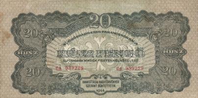 1944. 2P, 5P, 10P, 20P, 50P, 100P, 1000P " A Vöröshadsereg Parancsnoksága" sor! T:II,III,I...