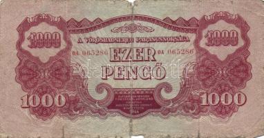 1944. 2P, 5P, 10P, 20P, 50P, 100P, 1000P " A Vöröshadsereg Parancsnoksága" sor! T:II,III,I...