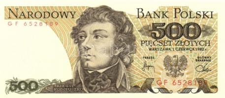 Lengyelország 1982. 500Zl (8x) egymás utáni sorszámmal T:I
Poland 1982. 500 Zlotych (8x) sequential ...