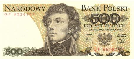 Lengyelország 1982. 500Zl (8x) egymás utáni sorszámmal T:I
Poland 1982. 500 Zlotych (8x) sequential ...