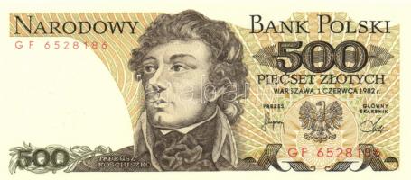 Lengyelország 1982. 500Zl (8x) egymás utáni sorszámmal T:I
Poland 1982. 500 Zlotych (8x) sequential ...