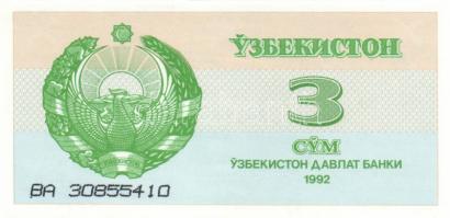 Üzbegisztán 1992. 3S (3x) egymás utáni sorszámmal + 1000S (3x) egymás utáni sorszámmal T:I
Uzbekista...