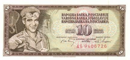 Jugoszlávia 1968. 10D (4x) egymás utáni sorszámmal T:I
Yugoslavia 1968. 10 Dinara (4x) sequential se...