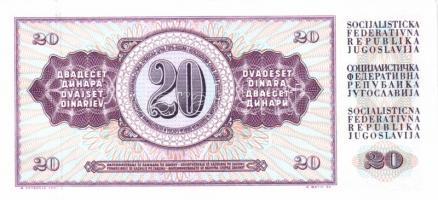 Jugoszlávia 1974. 20D (2x) egymás utáni sorszámmal + 1986. 500D (2x) egymás utáni sorszámmal T:I
Yug...