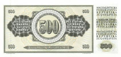 Jugoszlávia 1974. 20D (2x) egymás utáni sorszámmal + 1986. 500D (2x) egymás utáni sorszámmal T:I
Yug...