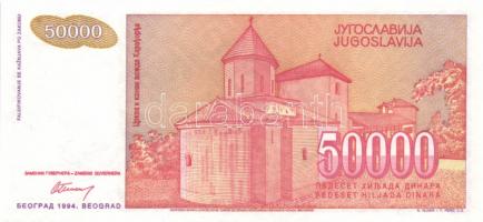 Jugoszlávia 1994. 50.000D (2x) egymás utáni sorszámmal + 50.000D (3x) egymás utáni sorszámmal T:I
Yu...