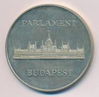 1989. "A Magyar Népköztársaság Országgyűlése / Parlament- Budapest" fém emlékérem (40mm) T:PP Dísztokban