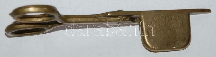 Cca 1900 Gyertya eloltó olló, réz