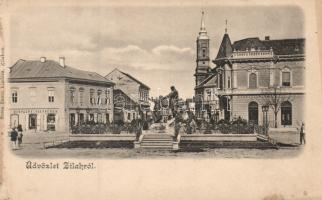 Zilah with the shops of the Birfalvy brothers and István Bokor