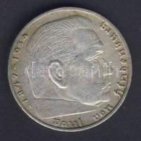 Német 3. Birodalom 1938A 2M Ag "Hindenburg" tanúsítvánnyal T:2-
German Third Reich 1938A 2...