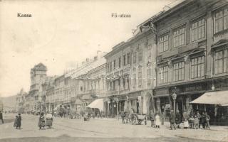 Kassa Main street with shops (Jelinek H., László Fülöp, Podleszny, Breitner Mór, Strausz D.) (EK)