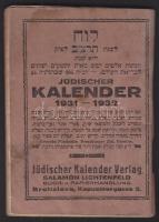 Jüdischer Kalender 1931-1932, Bratislava, Salamon Lichtenfeld, papírkötés