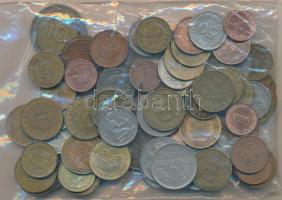 NSZK 76db fémpénz, összesen 29M értékben T:vegyes GFR 76pcs of mixed metal coins, in a value of 29 Mark C:mixed