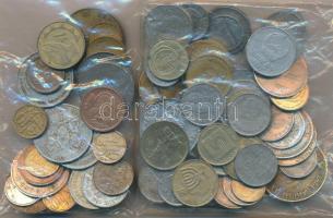 Ázsia és Afrika 53/23db vegyes fémpénz T:vegyes Asia and Africa 53/23pcs of mixed metal coins C:mixed