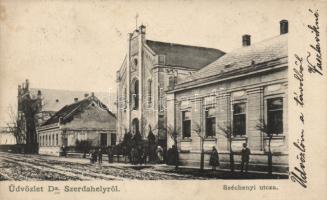 Dunaszerdahely Széchenyi street with synagogue