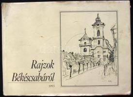 Rajzok Békéscsabáról, rajzolta Pataj Pál. Békéscsaba, 1993. A védőborító kissé elrongyolt, amúgy belül szép állapotú