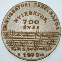 Borsos Miklós (1906-1990) 3 darabból álló tétele: 1. XII. Nyírbátori zenei napok, bronz plakett, jel...