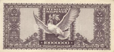 1946. 10.000.000MP (2x) egyik nyomat eltolódással T:II