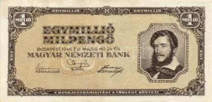 1945. 1.000.000P (2x) + 1946. 1.000.000MP (3x) egyik "Értékjegy A Debreceni vándorgyűlés emléké...