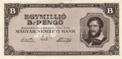 1945. 1.000.000P (2x) + 1946. 1.000.000MP (3x) egyik "Értékjegy A Debreceni vándorgyűlés emléké...