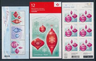 Christmas adhesive stamp booklet + block + sheet, Karácsony blokk + öntapadós bélyegfüzet  és füzetlap