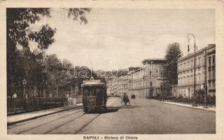 Naples Chiaia riviera, tram