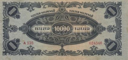 1945. 10.000P (3x) bélyeggel és bélyeg nélkül, színeltérések + 1946. 10.000MP (2x) + 10.000BP (2x) s...