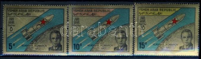 1968 Komarow halálának első évfordulója Mi 710-712