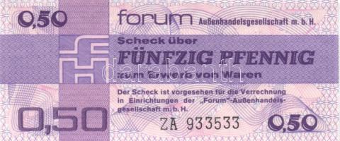 NDK/Forum Aussenhandelgesellschaft 1979. 50Pf &quot;ZA&quot; T:I GDR/Foreign Exchange Certificates 1979. 50 Pfennig &quot;ZA&quot; C:Unc