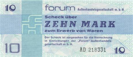 NDK/Forum Aussenhandelgesellschaft 1979. 10M "AD" T:I GDR/Foreign Exchange Certificates 1979. 10 Mark "AD" C:Unc