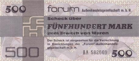 NDK/Forum Aussenhandelgesellschaft 1979. 500M "AA" T:I GDR/Foreign Exchange Certificates 1979. 500 Mark "AA" C:Unc