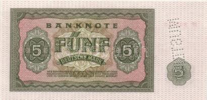 NDK 1955. 5M "JF" "MUSTER" perforációval T:I
GDR 1955. 5 Mark "JF" &qu...